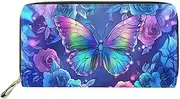 [FOR U DESIGNS] Women Zip Around Long Wallet PU Phone Clutch Travel Card Holder Purse