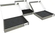 Feldherr 3 pcs. Value Pack Storage Box FSLB040 Compatible with Model Railway locomotives, Wagons and Vehicles Lying - 7 Slots Compatible with N Scale