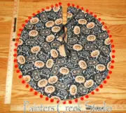 BLACK CAT, OWL, JACK O LANTERN Mini Tree Skirt, Lamp Skirt 20"dia,Halloween