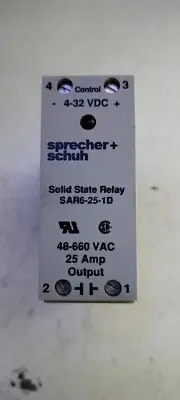 Sprecher+Schuh SAR6-25-1D Solid State Relay 48-660VAC 25A Output