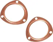3 Inch Copper Header Exhaust Collector Gaskets EHG-01, for SBC BBC 302 350 454 383 Exhaust Gaskets (3 Bolt Pattern) Exhaust Gaskets, Durable