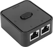 2 Port Gigabit Network Switch, 2 in 1 Out Splitter Selector Switch, RJ45 Splitter 1000Mbps Extender for Transmission