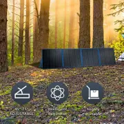 12V 350W Folding Solar Panel Blanket Flexible Solar Mat Mono Power USB Regulator