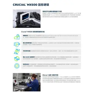 Micron 美光 Crucial MX500 1TB 2.5吋 SATAⅢ SSD 固態硬碟 現貨 廠商直送