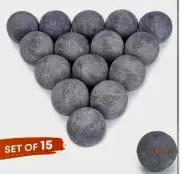 15 Pack STANBROIL Round Ceramic Fire Balls, 3” No Smoke/Ash *new