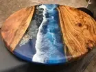 18" Epoxy Resin Sofa Side Table Top / Epoxy Table Top