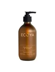 ECOYA Sandalwood & Amber Hand & Body Wash 450ml