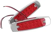 ABOOFAN 2pcs LED Side Marker Lights for Trucks Trailers Electroplated Design High Brightness Automotive Warning Lights Durable Turn Signal Indicators for Safe Driving