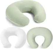 NiSleep Nursing Pillow with 2 Covers, Feeding Pillows for Breastfeeding, Baby Nursing Pillow, Machine Washable (Light Green)