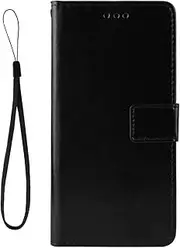 [YukeTop] Case for Oppo A57 4G, PU Leather Flip Folio Wallet Cover, with Card Slots, Case Cover for Oppo A57 4G.(Black)