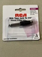RCA ~ 1/4 Mono Male to RCA Type Female Adaptor ~ AH206