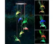 Solar Hummingbird Wind Chime LightWind Chime, Solar Hummingbird Wind Chimes Outdoor/Indoor,Yard Decorations ,Memorial Wind Chimes