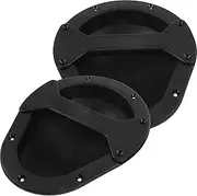 HONITANO 2pcs Audio Handles Replacement Heavy Chat Speaker Recessed Handle Pull Recessed Handles Recessed Pull Audio Fittings Black Plastic