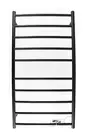 Towel Rail Heated 630mm x 1180mm MATTE BLACK Warmer Electric Radiator ROUND MATT