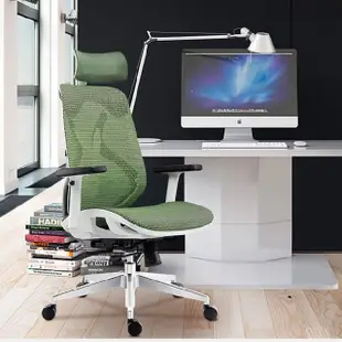 【Hyman PluS+】工學智慧雙腰托雙曲線設計人體工學椅電腦椅-彈力網布款(耐重150KG鋁合金椅腳)