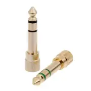 Headphone Adapter 6.35mm to 3.5mm Plug Adapter 6.35 to 3.5