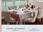 Cupcakes & Cashmere Pink & Red Valentine Hearts Tablecloth 60x 84