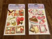 Chipboard Tags Forever in Time Scrapbooking Embellishments Hearts and Love