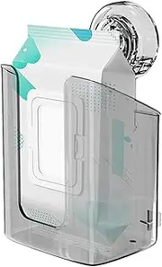 Wall Mounted Wet Wipes Dispenser,Suction Cup Wall Mounted Tissue Box Holder Flushable | Stable Toilet Wipes Holder Wipes Container for Bathroom