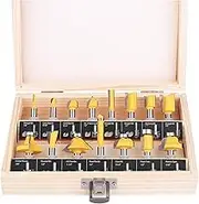 KOWOOD Router Bits Set of 15 Pieces 1/4 Inch Woodwork Tools for Beginners