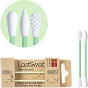 LastSwab® Reusable qtips Double Pack - Reusable Cotton Swabs for Ear Cleaning and Pointed Reusable Cotton tips for Makeup Removal - Zero Waste Eco Friendly Product