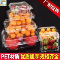 在飛比找樂天市場購物網優惠-果蔬盒一次性果盒透明塑膠長方形保鮮盒帶蓋藍草莓盒包裝盒拼盤