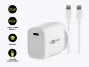 Goobay Wall Charger ANZ 20W USB-C PD + USB-C to USB-C - W