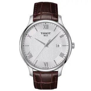 【TISSOT 天梭 官方授權】TRADITION系列 經典簡約大三針腕錶 母親節 禮物(T0636101603800)