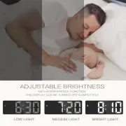 Smart Digital Alarm Clock for Bedrooms LED Screen Temperature Date Mode Snooze