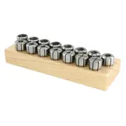TECHNIKS DA180 21 PC DOUBLE ANGLE COLLET SET 1/8" - 3/4" X 1/32 CNC CHUCK