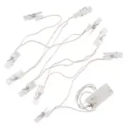 String Lights Battery Operated Christmas Indoor LED Light 8.5ftL Clips Pack of 4