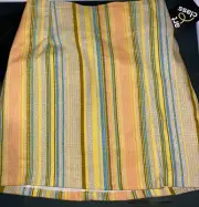 Girls Notch-Front "Art Class" Skirt, Striped Skirt Small 6/6X