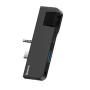 Cable Interface Hub for Surface Go Usb / Type-C + 3.5Mm Interface + Usb3.0 + Ethernet