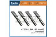 Hinge Steel Bullet Brass Washer 13mm X 80mm Door Trailer Tailgate Toolbox