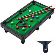 YumSur Mini Pool Table Pool Table Set with 11 Balls, 2 Cues and 1 Triangle, Portable Stress Relief Table Snooker Game Set for Children and Adults (Style 1)