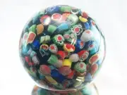 M Design Art Glass Millefiori Ball Paperweight PW-1111 [Kitchen]