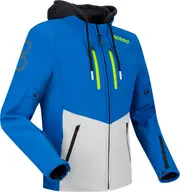 Bering Rotor, textile jacket waterproof , color: Blue/Light Grey/Neon-Yellow , size: 4XL