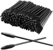 Mumoo Bear 100 Pcs Disposable Eyelash Mascara Brushes for Eye Lashes Extension Eyebrow and Makeup (Black)