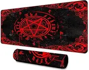 LshyMn Viking Large Mousepad 31.5x11.8 Inches Mysterious Magic Ancient Rune Five Point Star Graphic Printed Game Mousepad for Office Computer Desk Decoration BDXPMN257