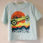 NWT Tea Collection Key Blue Dune Buggy Shirt Boy's Size 6-9 Month