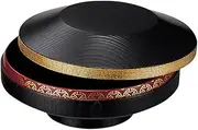 Nakamura Souetsu Food Basket Black Size: Diameter 9.4 x Height 4.4 inches (23.8 x 11.2 cm), Food Basket for Drink, Instant Chusai Photo Shooting, Presentation Box Included