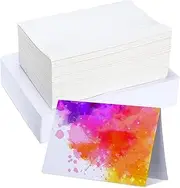200 Pcs Blank Watercolor Cards and Envelopes Set 4 x 6 Inch Christmas Cardstock 300 gsm Heavyweight Paper Cotton Watercolor Postcard Watercolor Cardstock for Kid Art Painting Invitation Thank You Note