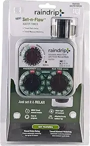 Raindrip Automatic Tap Timer (AU Version) Automate Your drip System and Enjoy Worry Free Watering. Easy to Program Run time and Frequency, rain delay, and More.