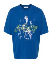 Script Mary T-shirt XS royal blue