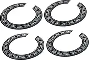 Hoement Acoustic Guitar Sound Hole Decals 4pcs Rosette Inlay Decals Thin Design for Enhancing Aesthetics