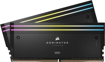 Corsair Dominator Titanium RGB 32GB (2x16GB) DDR5 6400MT/s CL32 Memory Black