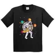 Boys Saxophone Shirt - Sax Player Astronaut Outer Space Spaceman Kids T-Shirt