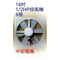 在飛比找蝦皮購物優惠-免運排風機批發低噪音 16吋 1/2HP 6極 工業排風機 