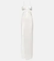 [Nensi Dojaka] Nensi Dojaka Bridal sequined tulle gown AU 14 silver