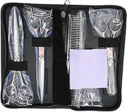 Pet Comb Grooming Kit, Pet Trimming Scissors, Pet Grooming Trimmer Kit, Pet Hair 7 Inch Double Tail Trimming Scissors Set for Dogs Cats Rabbits Hamsters